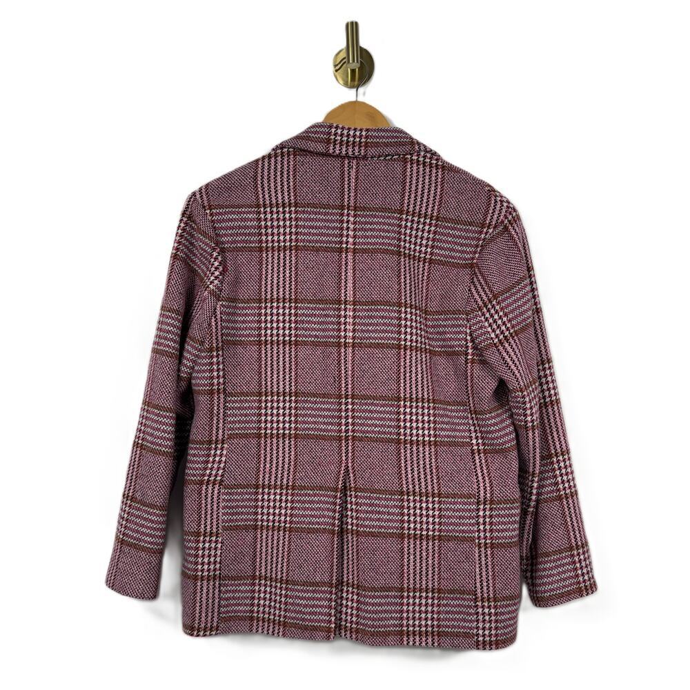 Y2K Imperial Pink Plaid Double Breasted Blazer Sz XS - Picture 7 of 11